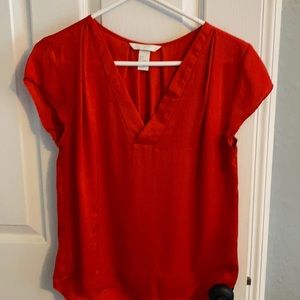 H&M eco conscious red blouse